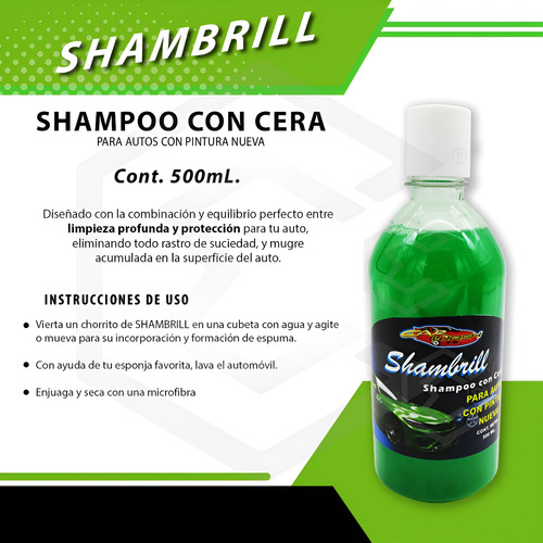 2 Shampoo Con Cera Pinturas Nuevas Limpieza Proteccion 500ml
