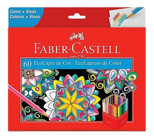 Lápices De Colores Faber Castell Ecolápiz Largos X 60