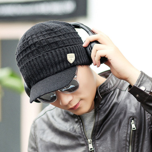 Gorro De Esquí De Punto De Lana De Invierno Para Hombre, Cál