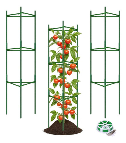 Paquete De 3 Jaulas Para Tomates Para Soporte De Plantas...