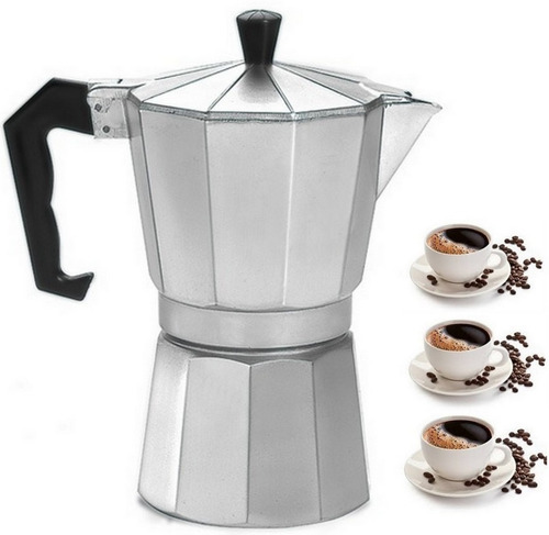 Imagem 2 de 10 de Cafeteira Italiana Moka Em Alumínio 3 Cafés 150ml Original