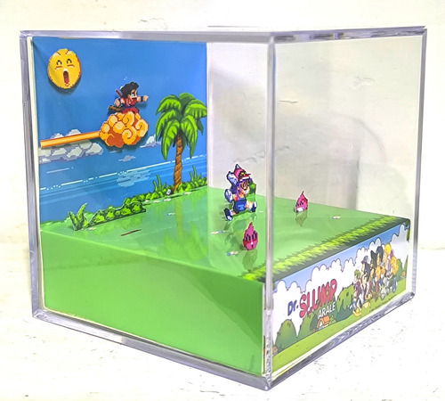 Diorama Cubo - Dr. Slump Arale & Goku Verde