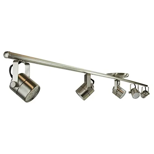 Kit De Iluminación De Riel De 5 Pies 5 Luces Led Acaba...