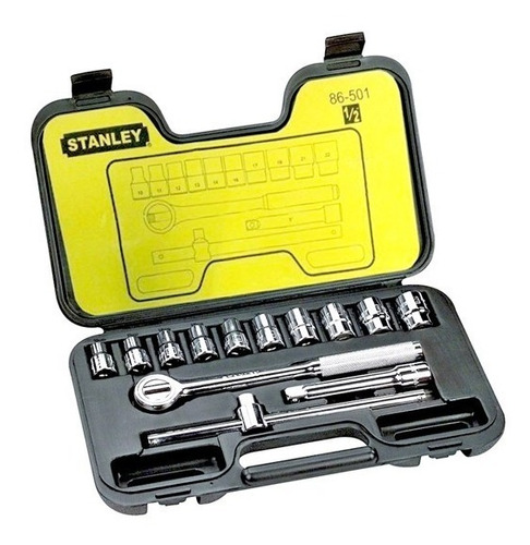 Juego De Dados Stanley 14 Pzas 1/2 PuLG. 86501 (10 A 22mm)