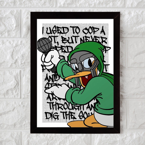 Madvillain, Vilões, Mf Doom, Rap, Quadro Com Moldura 33x24cm