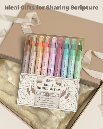 Wj Bible Highlighters Wemate No Bleed Gel, 9 Unidades Em