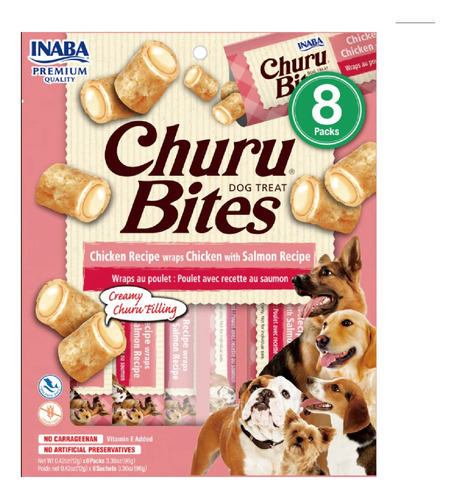 Churu Para Perro Sabor Pollo Con Salmon X8 Sachets - 96gr