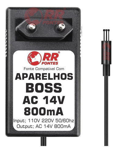 Fonte 14vac Para Pedal Boss Gs-10 Gt-3 Gt-6 Gt-6b Gt-8 Me-8