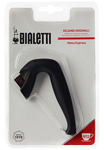 Mango Bialetti Moka Express (9 O 12 Tazas), Negro, 12 X 2 X