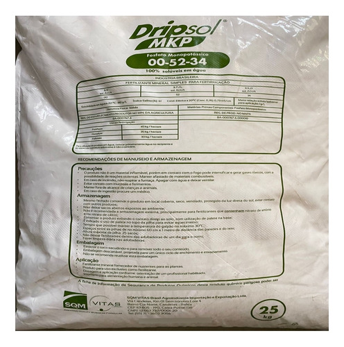 Fosfato Monopotássico Mkp - 25 Kg
