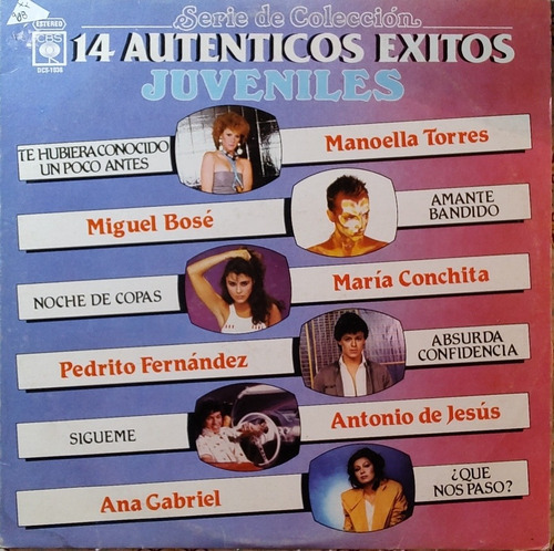 Vinilo Lp De 14 Autenticos Exitos Juveniles -miguel B(xx908