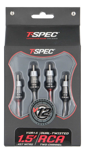 Cable Audio Rca A Rca T-spec V12r1-5 45cm 2 Canales Ofc
