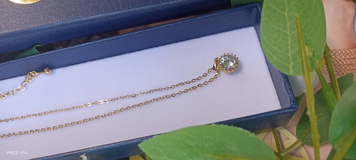 Collar Cadena Con Dije Diamonice 55 Cm Joyería Nice Dorado