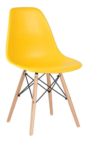Cadeira Eames Wood Dsw Eiffel Casa Jantar Colorida Cores Cor Da Estrutura Da Cadeira Amarelo