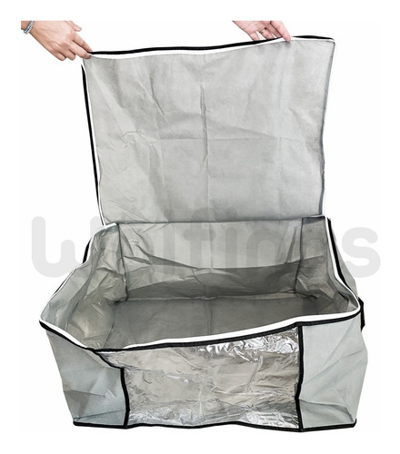 Organizador Ropa Bolsa Caja 60x45x30 Cm De Tela Con Cierre