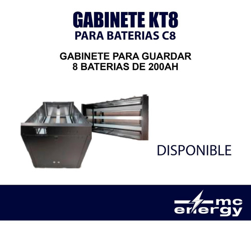 Gabinete Para 8 Baterias 12v 200ah