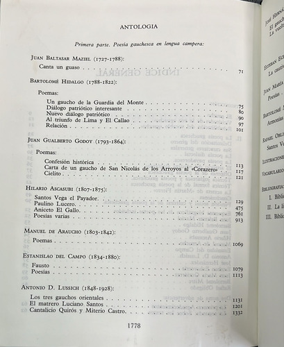Antología De La Poesía Gauchesca - Horacio Jorge Becco (Usado)
