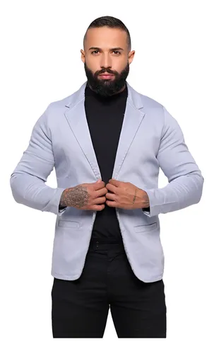 Blazer Masculino Slim Com Elastano Frete Grátis 12x S/ Juros