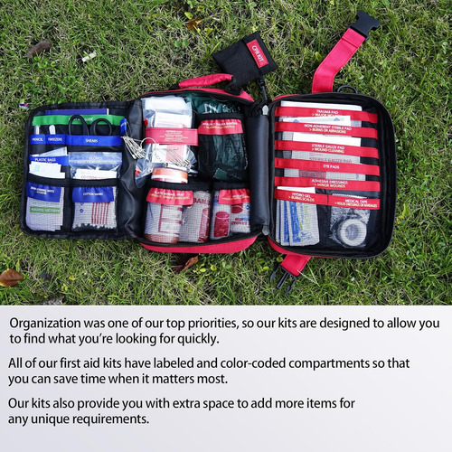 Kit Completo De Primeros Auxilios Con Compartimentos Etiquet