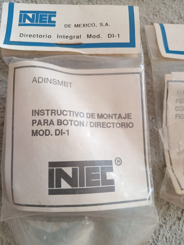 Boton Para Tablero Intercomunicador Intec  Mod D1-1