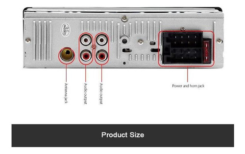 1din Retro Vintage Coche Estéreo Con Bluetooth Aux Usb Fm