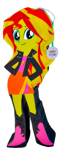 Piñata Premium 70 Cm Personalizada Fiesta Cumpleaños Niños Sunset Shimmer De Equestria Girls