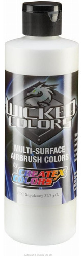 Wicked Colours W030-08 240ml Airbrush Paint - Opaque Wh...