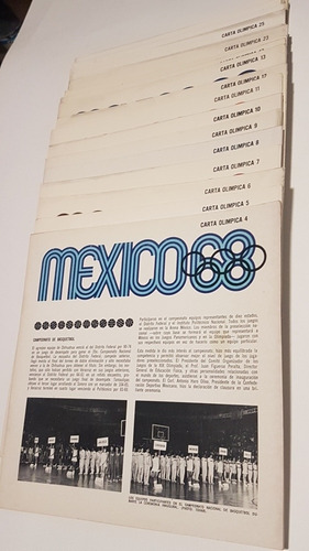 Carta Olimpica/reseña Geafica Lote De 26 Diferentes 1968