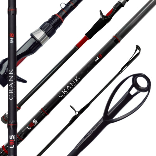 Vara Pesca Carretilha Lumis Crank Im8 2,70m 60lb Pesqueiro Cor Vermelho