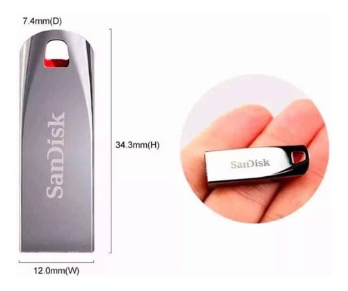 Imagen 3 de 4 de Memoria Usb Sandisk 64gb Cruzer Force 2.0