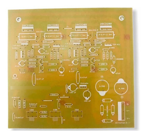 Baquela Pcb Amplificador Stereo 200w Video Rokola  Proyecto