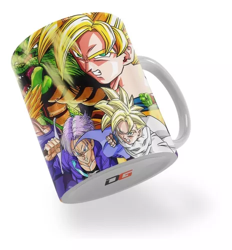 Caneca Dragon Ball Z Saga Cell Goku Gohan Trunks Android 17