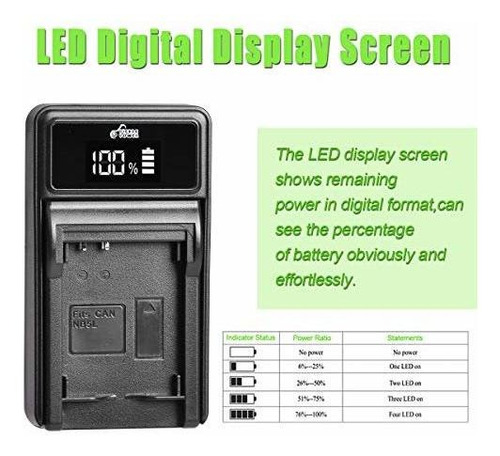 Juego Bateria Nb 5l Cargador Led Para Canon Powershot Is