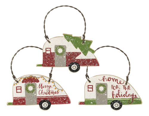 Pbk Adornos Pequenos Para Arbol De Navidad Retro Camper, Jue