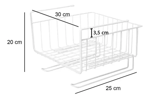 Canasto Colgante Organizador Estante Cocina Placard Alacena