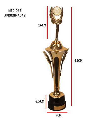 Imagem 4 de 4 de Troféu Piazza Honra Ao Mérito 46cm