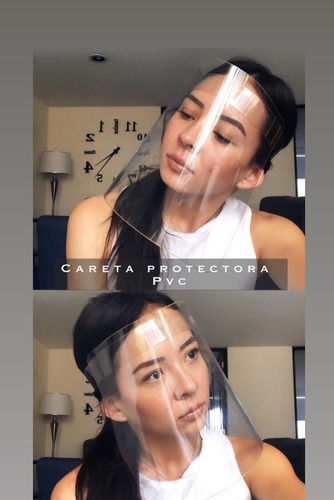 Careta Protector Facial Pvc Mascarilla Cubrebocas 6 Piezas