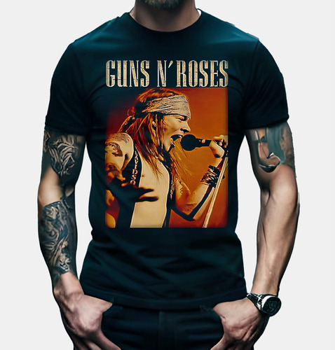 Playera Axel Rose Guns N Roses  Color Negro