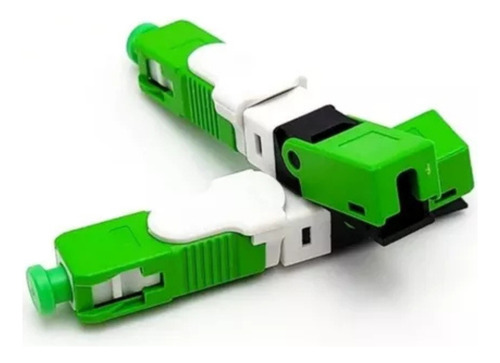 10 Conector Fibra Óptica Sc Apc Com Trava Reutilizável