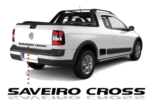 Adesivo Tampa Traseira Volks Saveiro Cross 2011 2012 2013 Cor Preto