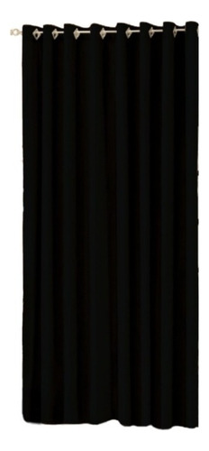 Cortina Blackout Em Tecido Uma Folha 1,50m X 2,80m Cor Preto