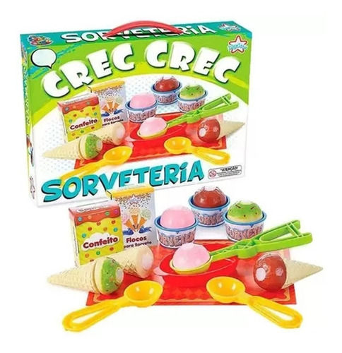 Crec Crec Sorveteria C/ Casquinha Comidinha C/ Velcro Big St