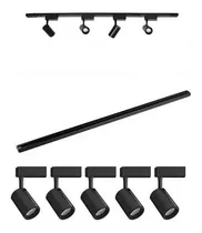 Comprar Kit Trilho Teto Eletrificado 1 Metro 5 Spots Led 7w P Ou B