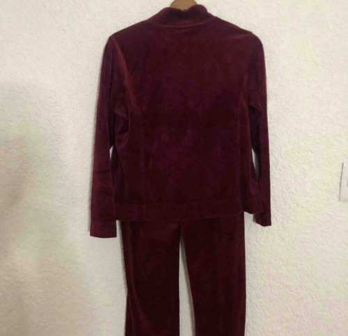 Pants Completo Terciopelo Vino Lisa Ech (Usado)