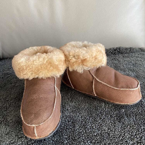 Imagen 4 de 4 de Pantuflas De Cuero. Suela 1 Cm Del 35 Al 46urucueros