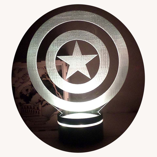 Lámparas Led Acrílico. Capitán América