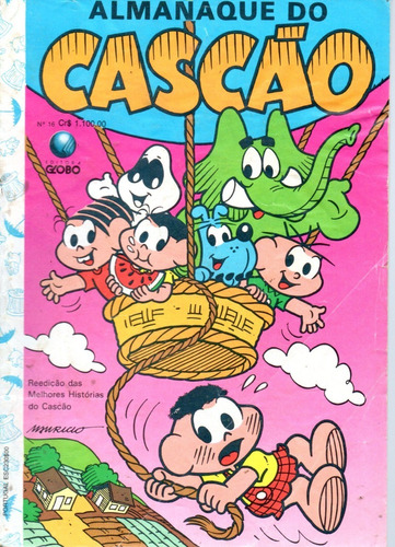 Almanaque Do Cascão 16 - Globo - Bonellihq Cx41 F21