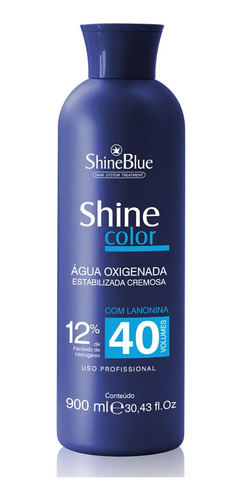 Água Oxigenada 40 Volumes 900ml Shine Blue Para Cabelos