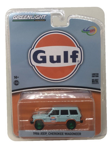 Greenlight Green Machine Gulf 1986 Jeep Cherokee Wogoneer