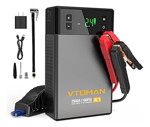 Vtoman X1 Jump Starter Con Compresor De Aire, Arrancador De 